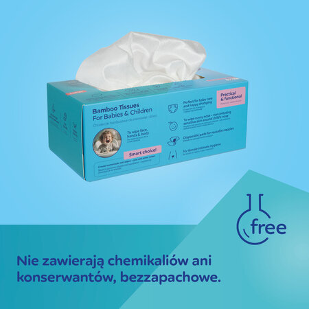 CANPOL 1/658 - SUCHE CHUSTECZKI BAMBUSOWE dla niemowląt - (100 szt.)
