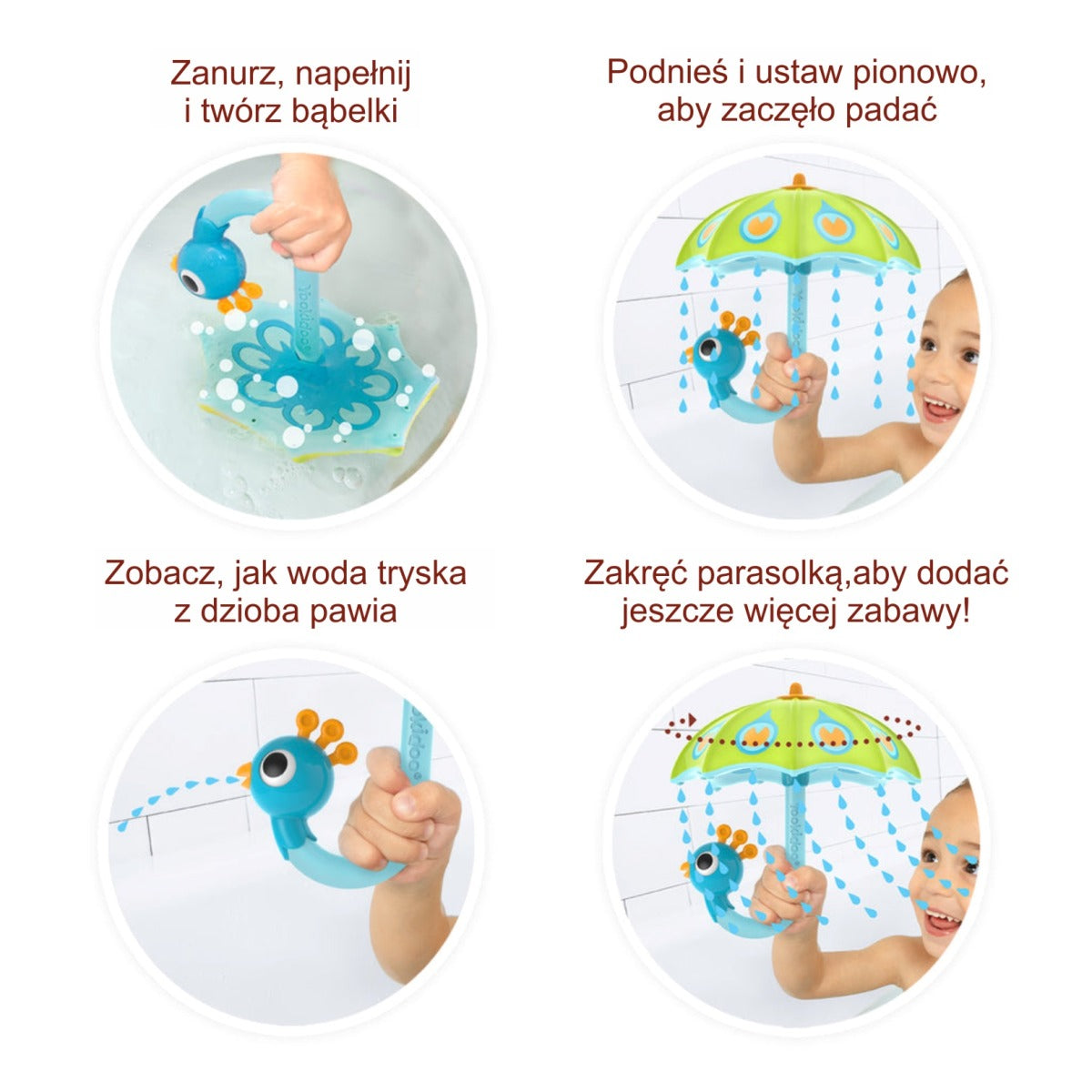 YOOKIDOO 40323 - Parasolka Paw - zielona