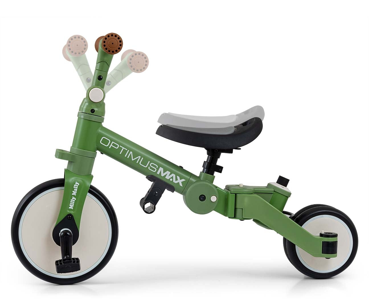 MILLY MALLY 6342 Rowerek 5w1 OPTIMUS MAX green