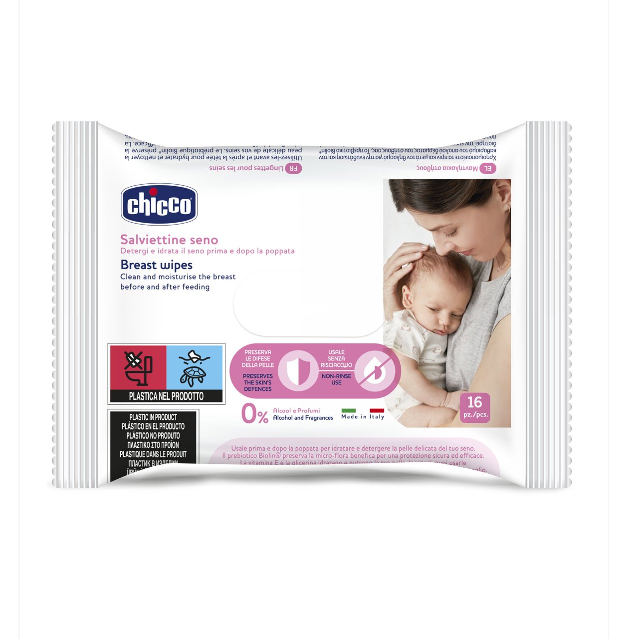 CHICCO- CHUSTECZKI DO PIELĘGNACJI PIERSI 16SZT