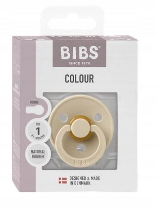 BIBS (1001000216) - Smoczek anatomiczny - (kauczuk) - (0+) - IVORY - 1 szt