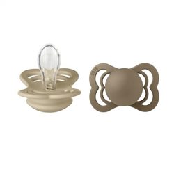 BIBS Supreme - Smoczki - ( 2 szt.) - Symetryczne - Vanilla/Dark Oak