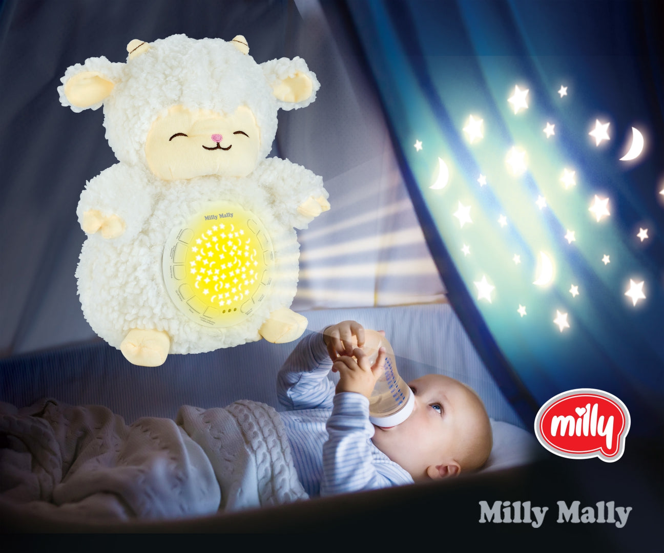 MILLY MALLY - Zabawka pluszowa z projektorem Milly