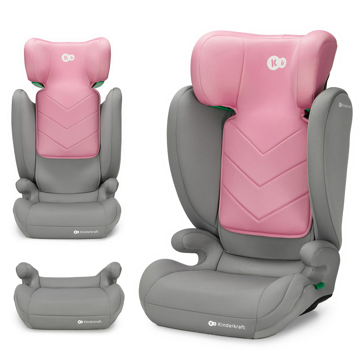 KINDERKRAFT I-SPARK i-Size 100-150 cm fotelik samochodowy - różowy