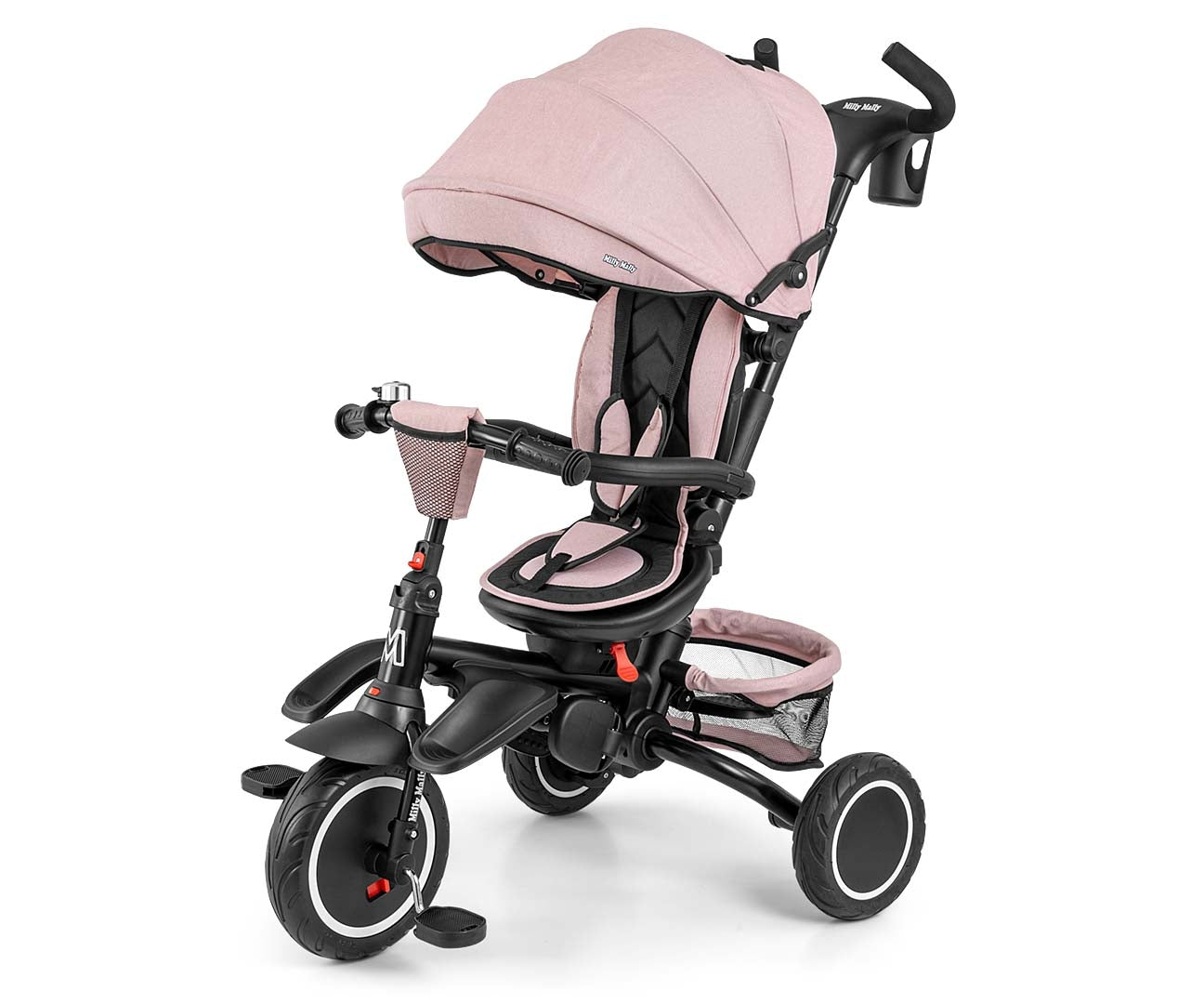 MILLY MALLY 6191 Rowerek trójkołowy Stanley Rubber New Pink