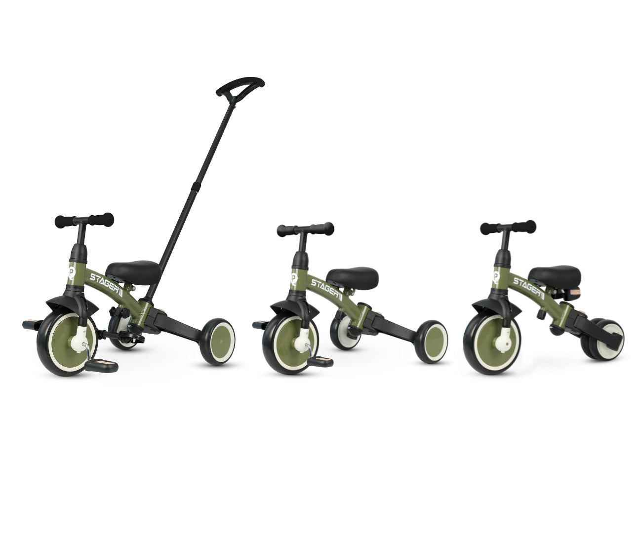 MILLY MALLY 6277 Rowerek trójkołowy Stager 3w1 green