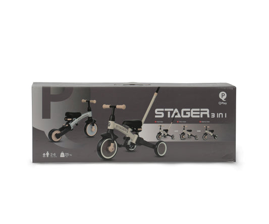 MILLY MALLY 6276 Rowerek trójkołowy Stager 3w1 Platinum