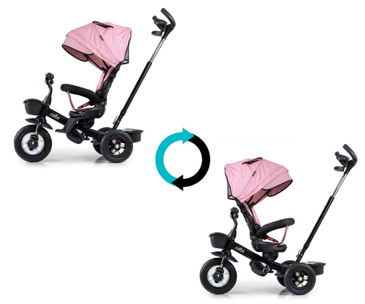 MILLY MALLY 6181 Rowerek trójkołowy Movi black-pink 5w1