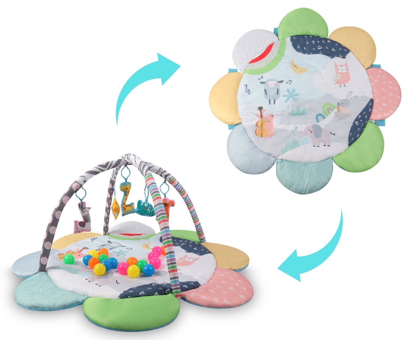 MILLY MALLY 6144(5) - TinyMini Mata edukacyjna 2w1 Kwiat
