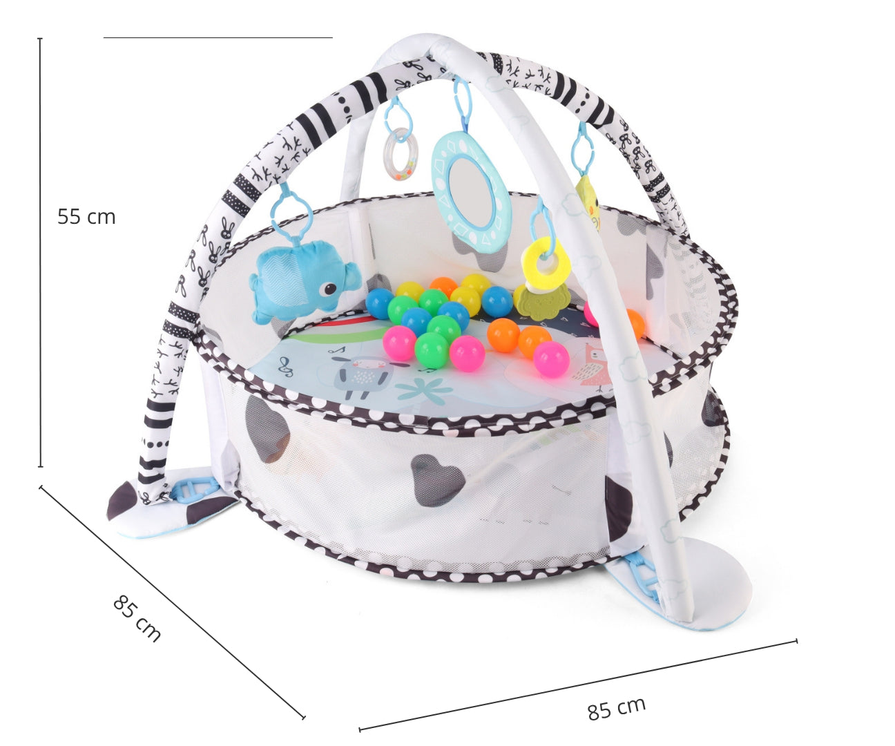 MILLY MALLY 6099 - TinyMini JL626-2D Mata edukacyjna 2w1 Basen z piłkami
