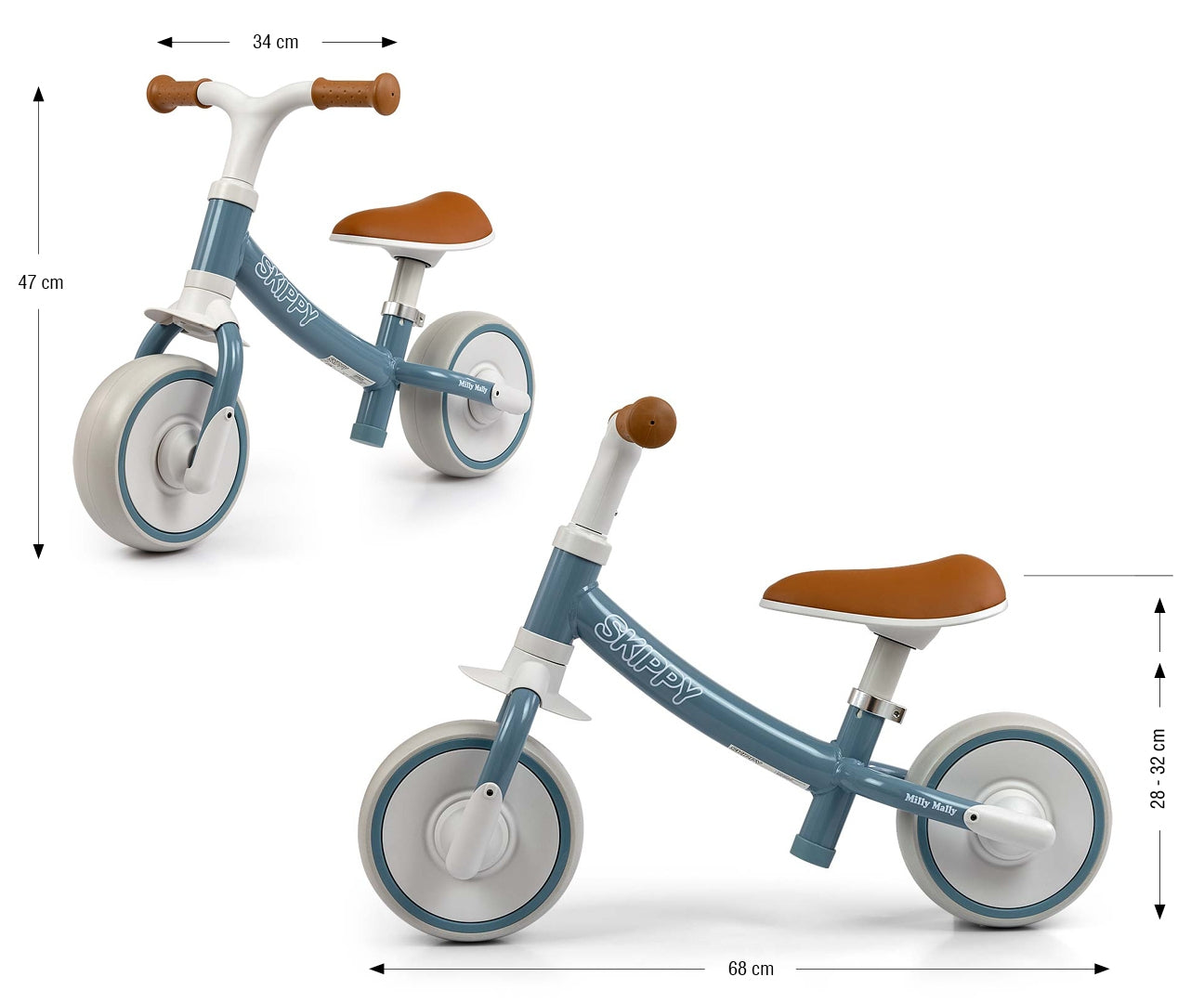 MILLY MALLY 6375 Rowerek Biegowy Skippy Blue