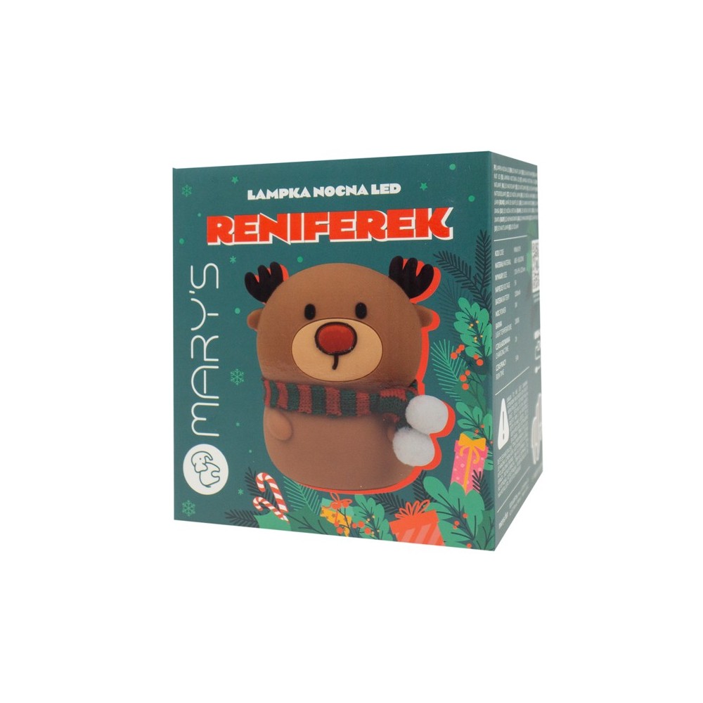 MARY'S MW61419 - Lampka nocna LED Reniferek z szalikiem