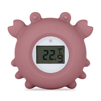 PETITE&MARS 583820 - Silikonowy termometr cyfrowy do kąpieli Crab Caleb Dusty Rose