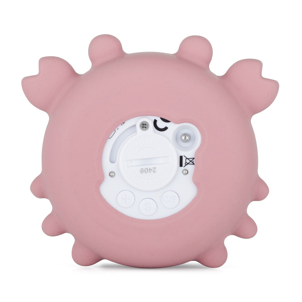 PETITE&MARS 583820 - Silikonowy termometr cyfrowy do kąpieli Crab Caleb Dusty Rose