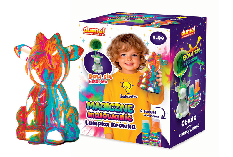 DUMEL DD 30618 - Magiczne malowanie - lampka krówka