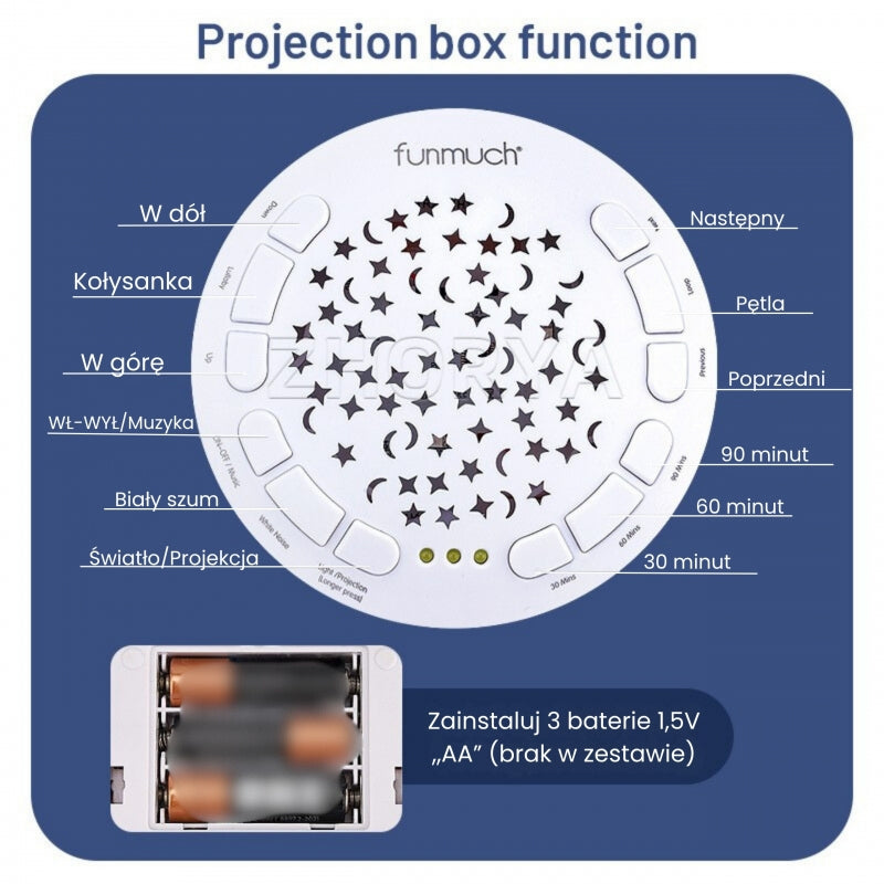 WOOPIE 58083(90) - Przytulanka z projektorem