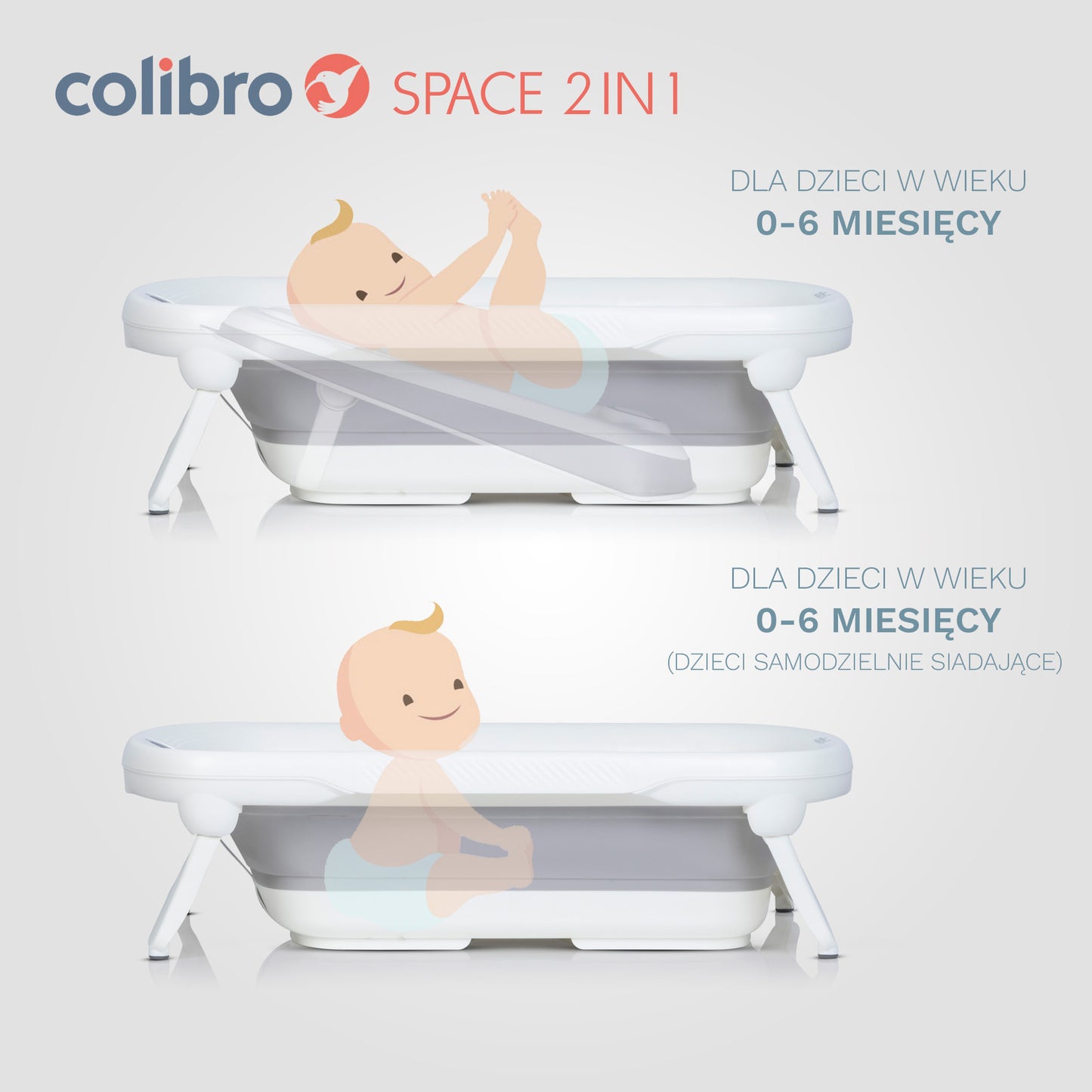 COLIBRO - Wanienka dziecięca SPACE 2w1