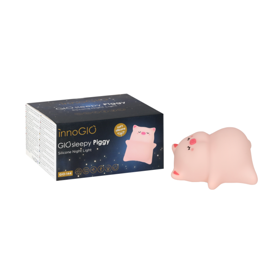 INNOGIO GIO-144 - Silikonowa lampka nocna GIOsleepy Piggy