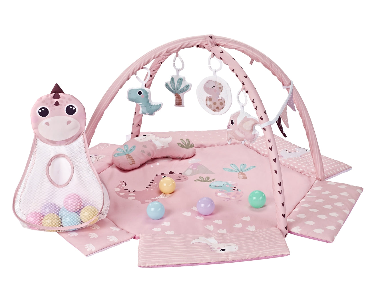MILLY MALLY 6829 - TinyMini CC9881 Mata edukacyjna Dino Pink