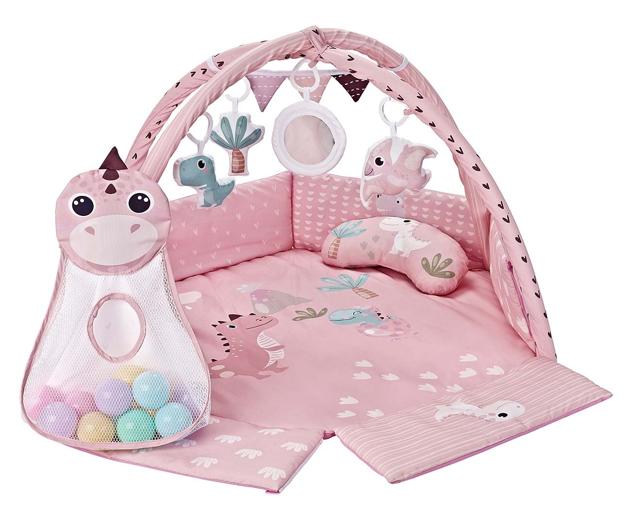 MILLY MALLY 6829 - TinyMini CC9881 Mata edukacyjna Dino Pink