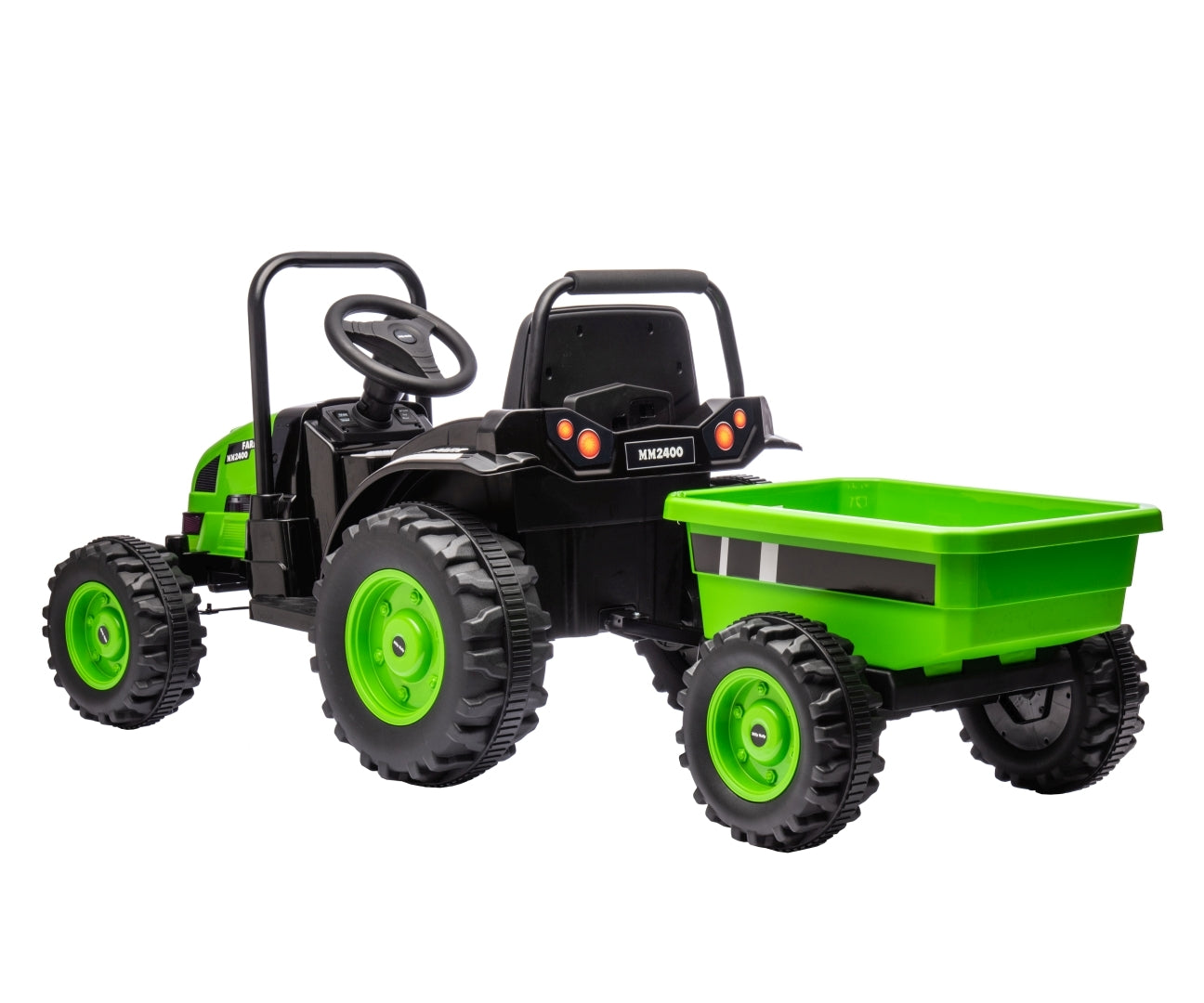 MILLY MALLY 5739 Pojazd na akumulator Traktor z przyczepą Farmer Green