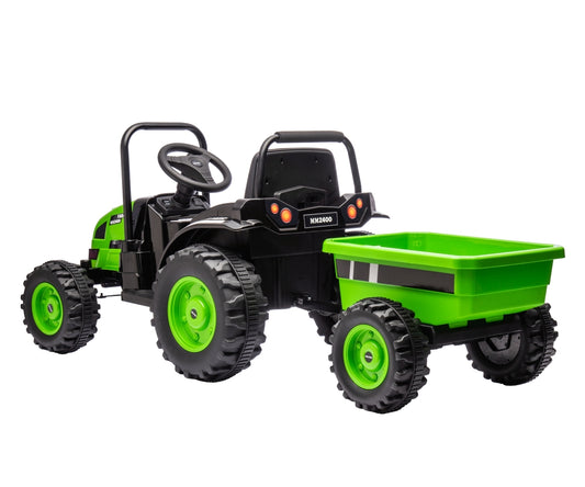 MILLY MALLY 5739 Pojazd na akumulator Traktor z przyczepą Farmer Green