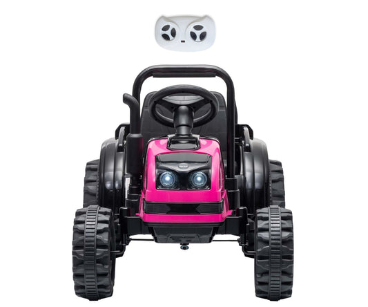 MILLY MALLY 6939 Pojazd na akumulator Traktor z przyczepą Farmer Pink