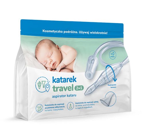 KATAREK TRAVEL 2w1 - Aspirator kataru do odkurzacza i aspiracji ustnej