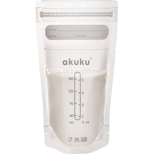AKUKU A0011 - Sterylne woreczki do przechowywania pokarmu - 150 ml