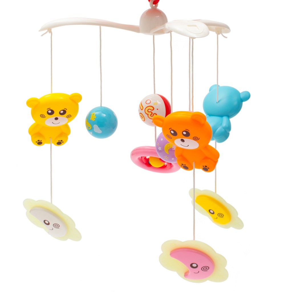 BABY MIX 37046 - Karuzelka plastikowa z projektorem czerwona