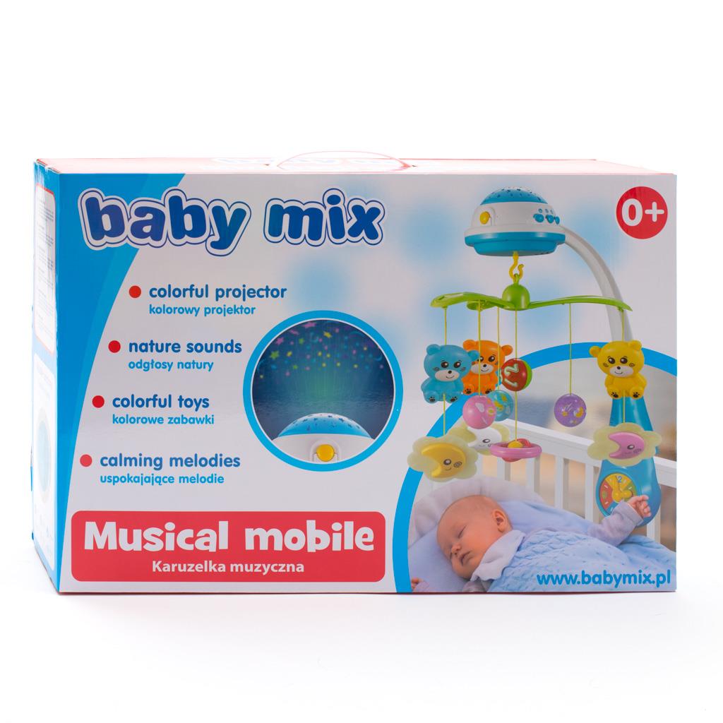 BABY MIX 37046 - Karuzelka plastikowa z projektorem czerwona
