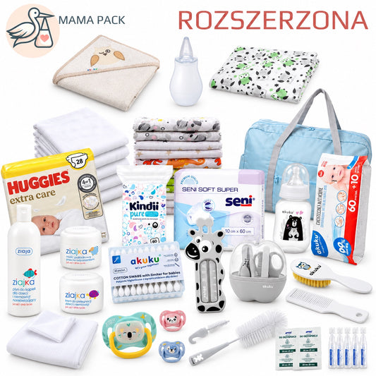 Torba do szpitala dla noworodka - gotowa wyprawka ROZSZERZONA