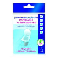 Jednorazowe nakładki na toaletę -  Biodegradowalne podkładki - (6 szt.)