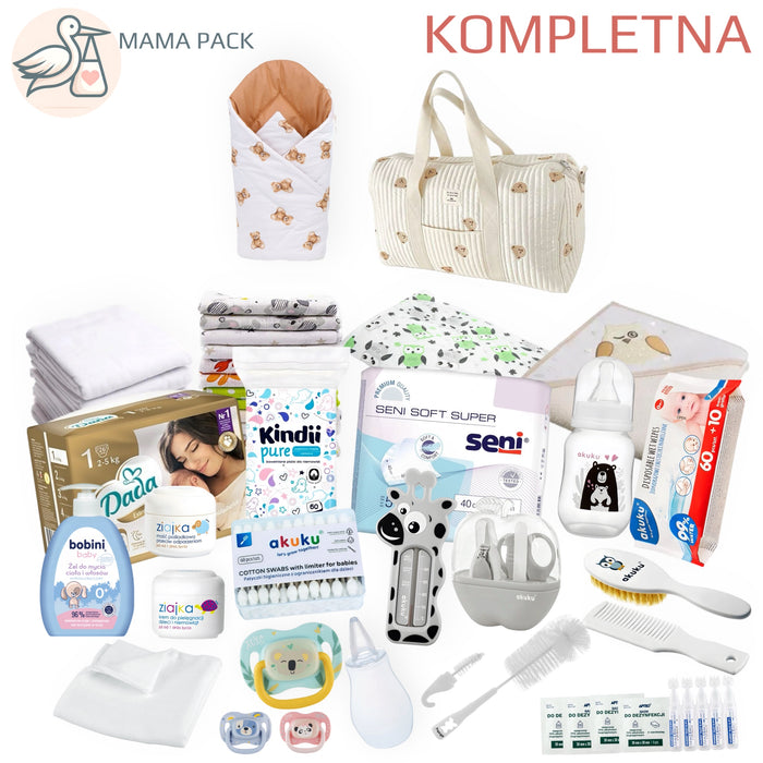 Torba do szpitala dla noworodka - gotowa wyprawka KOMPLETNA
