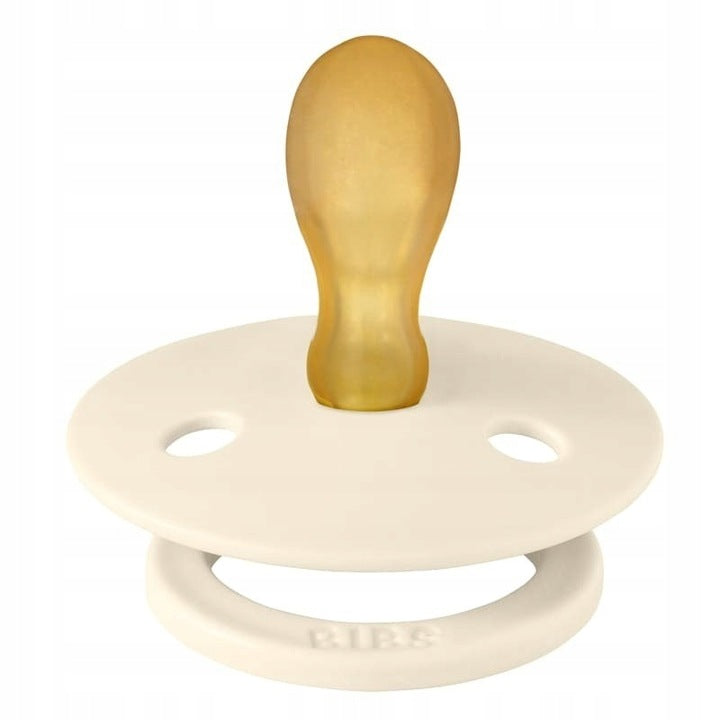 BIBS (1001000216) - Smoczek anatomiczny - (kauczuk) - (0+) - IVORY - 1 szt