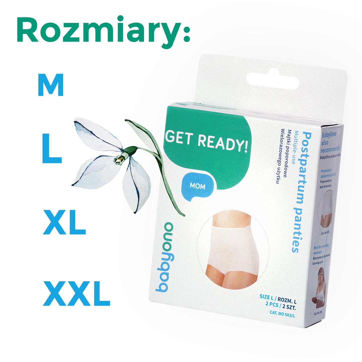 Babyono - ZESTAW WYPRAWKOWY dla mamy - 5 produktów