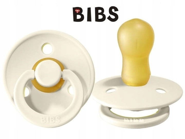 BIBS (1001000216) - Smoczek anatomiczny - (kauczuk) - (0+) - IVORY - 1 szt