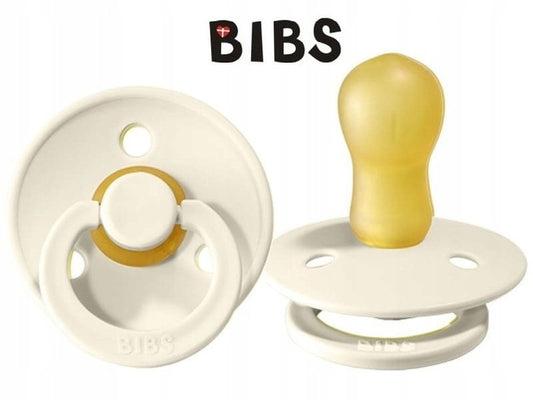 BIBS (1001000216) - Smoczek anatomiczny - (kauczuk) - (0+) - IVORY - 1 szt