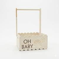 Drewniany ORGANIZER dziecięcy - OH BABY - z drążkiem