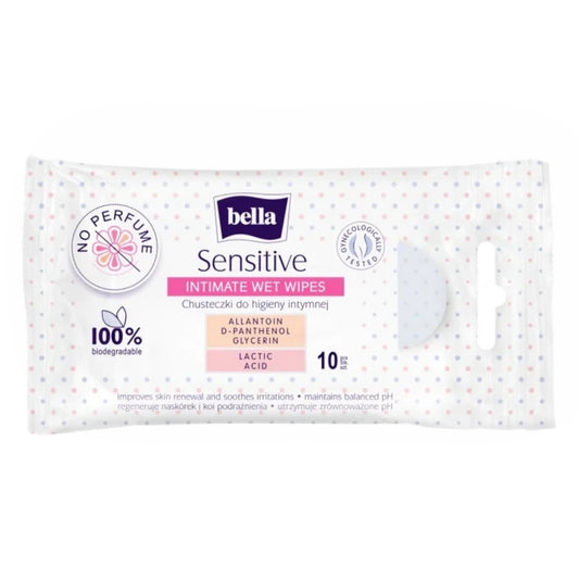 BELLA chusteczki do higieny intymnej SENSITIV - 10 szt