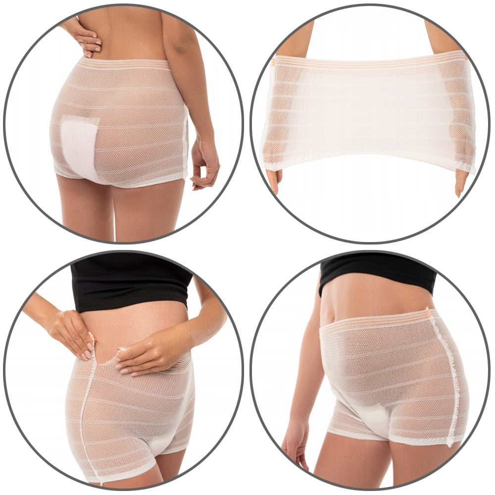 BELLA MAMMA BE-092-ML02G01(XL02-G01) - Wielorazowe majtki siatkowe - (2 szt.)