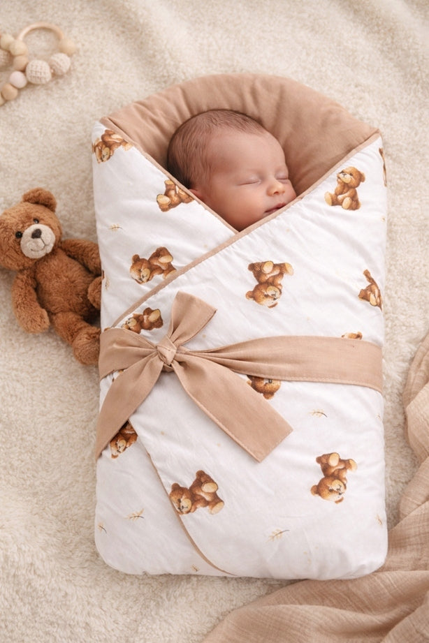 Rożek niemowlęcy Teddy - standard 80x80 cm - DWUSTRONNY - bawełna