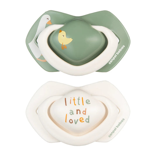 CANPOL 22/667(8) - SMOCZEK  - silikon orthodontic - SYMETRYCZNY -( 0-6m / 6-18m) - GOOSE - 2 szt.