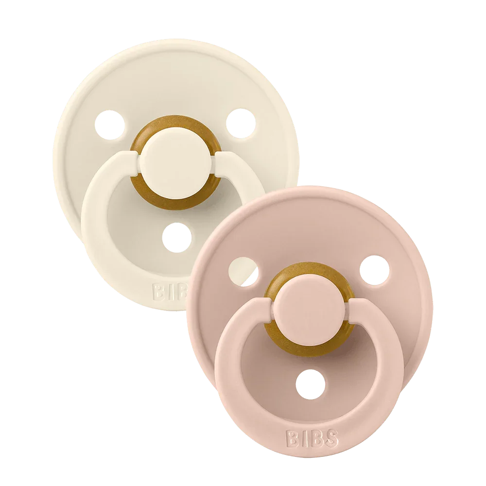 BIBS - Smoczek uspokajający - SYMETRYCZNY - (2-pak) -Ivory/Blush