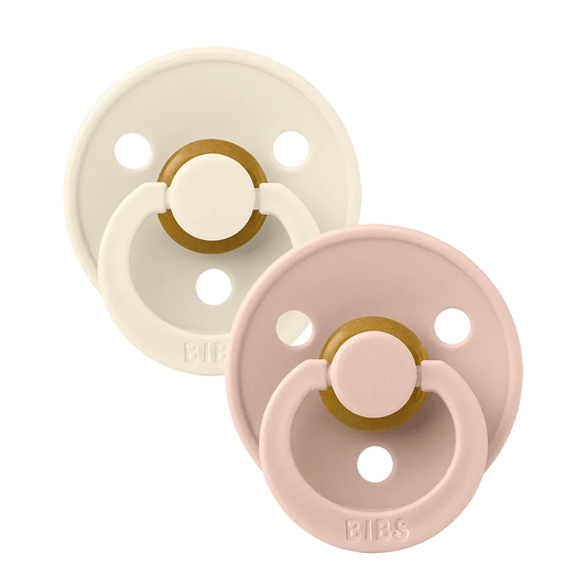 BIBS - Smoczek uspokajający - SYMETRYCZNY - (2-pak) -Ivory/Blush