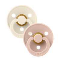 BIBS - Smoczek uspokajający - SYMETRYCZNY - (2-pak) -Ivory/Blush