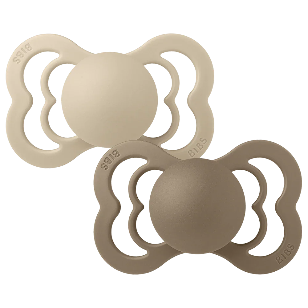BIBS Supreme - Smoczki - ( 2 szt.) - Symetryczne - Vanilla/Dark Oak