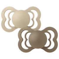 BIBS Supreme - Smoczki - ( 2 szt.) - Symetryczne - Vanilla/Dark Oak