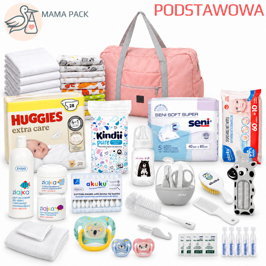 Torba do szpitala dla noworodka - gotowa wyprawka PODSTAWOWA