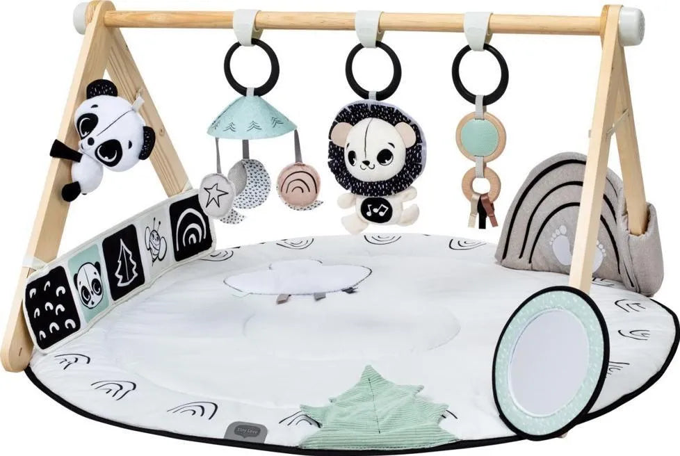 TINY LOVE TL12083068 - Gimnastyka dla Bobasa ze stojakiem DECOR LUXE czarno/biała
